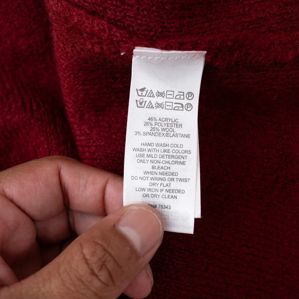 Max Studio Cardigan Women 2X Red NWT Asymmetric Button Wrap Knit Sweater